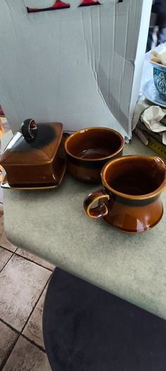 Vintage milk jug and sugar bowl set and butter dish - Kilrush Celtic Ennis - Irish pottery - made in the republic of Ireland
