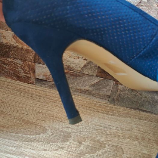Blue Suede High Heels, size 6