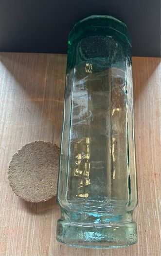 Chunky Green Panel Glass Pasta Jar