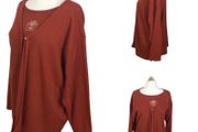 Ladies orange jersey combination top size 2XL Uk 28 includes postage