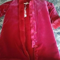 Stunning New Red Silk/Viscose Monsoon Coat Age 8-10