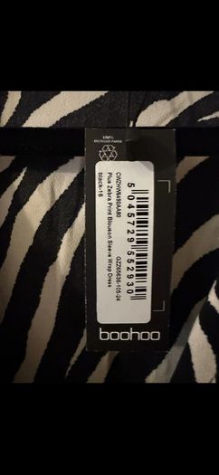 BNWT plus zebra print blouson sleeve wrap dress