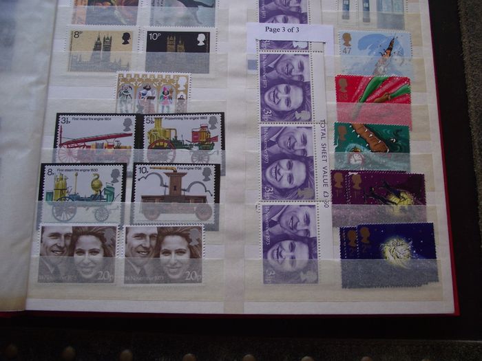 Collection of Mint Elizabeth II stamps, blocks and strips (1946-1990s)