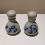 Vintage Stoneware Salt Glaze Pottery Salt & Pepper Shakers Image 2