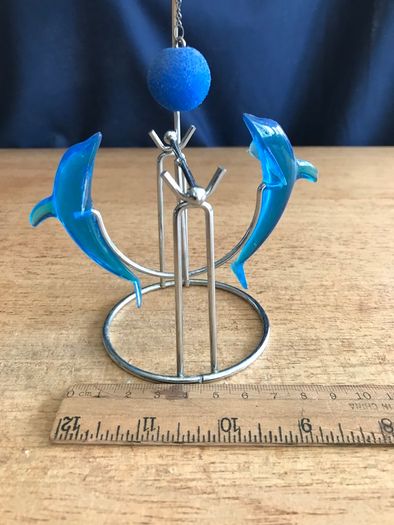 Two Dolphin Ornaments + dolphin mobile