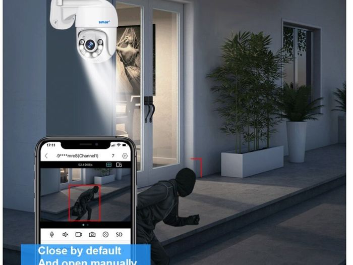 4 Camera Smart Security System, 1TB memory, Outdoor, 8 Channel NVR