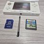 Nintendo 3DS Ice White Console With Charger Mario Game - New Battery Image 3