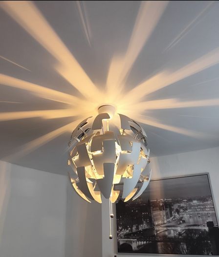 Light Shade -IKEA PS 2014 Pendant lamp, white/silver-colour, 35 cm
