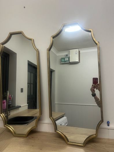 Antique brass style mirrors