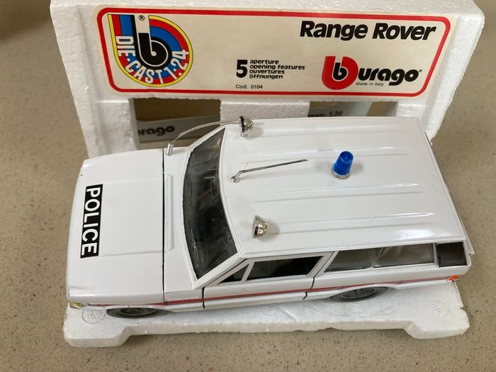 Range Rover Police Scale 1/24 Year 1978 Burago