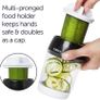 Vegetable Slicer Spiralizer for Vegetables - 4 in 1 Vegetable Spiralizer Spiraliser Hand Held with Container - Spaghetti Zoodle Zucchini Noodle Maker Food Spiralizer Veg Spiralizer Vegetable Slicer (FREE POSTAGE) Image 3
