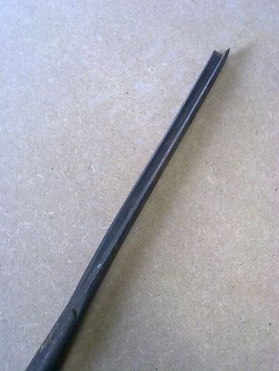 Old all metal wheelwright's bruzz or corner chisel