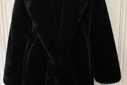 Zara Black Faux Fur Coat - Size M - Like New
