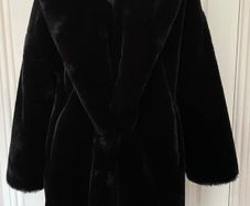 Zara Black Faux Fur Coat - Size M - Like New