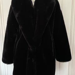 Zara Black Faux Fur Coat - Size M - Like New