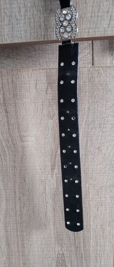 Black belt with rhinestones