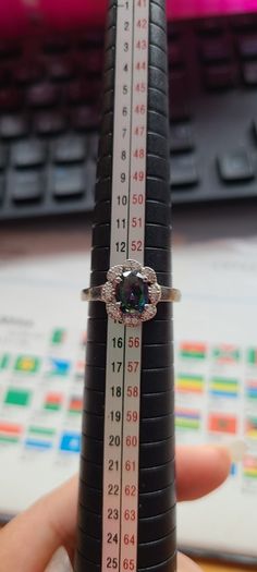 Beautiful Gemstone Ring in Sterling Silver/ 925 Silver in Size O