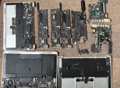 Apple MacBook Pro, MacBook Air parts, motherboards.