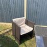 glass top garden table and chairs Image 5
