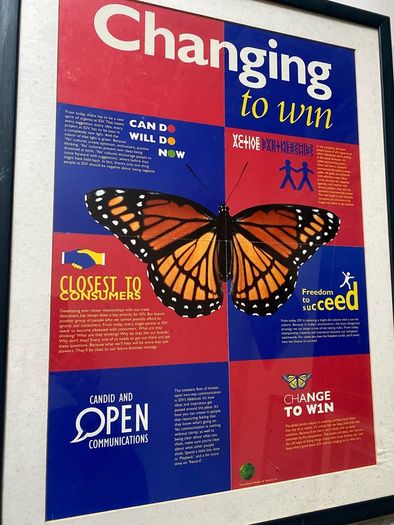 Vintage 1990s IDV Corporate Strategy Poster Changing to Win