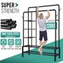 Heavy Duty Clothes Rail, 120KG Black Metal Rack With Double Hanging Clothing Rail, Shoe Rack, Storage Shelves & 4 Coat Hooks, Wardrobe Clothes Rails For Bedroom Office Shop Image 4