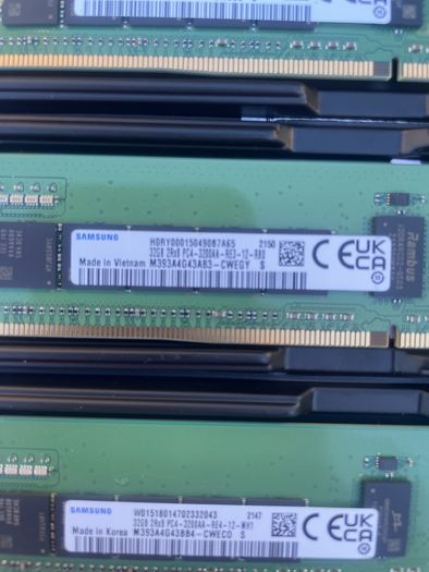 128GB Kit (4 x 32GB) Samsung DDR4 3200MHz ECC Registered Server RAM