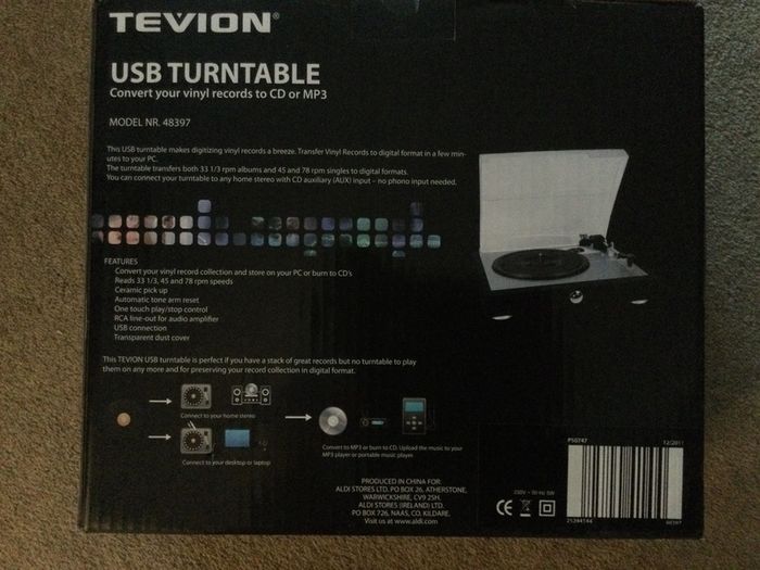 Turntable - Tevion USB. - If interested,  please make an offer.