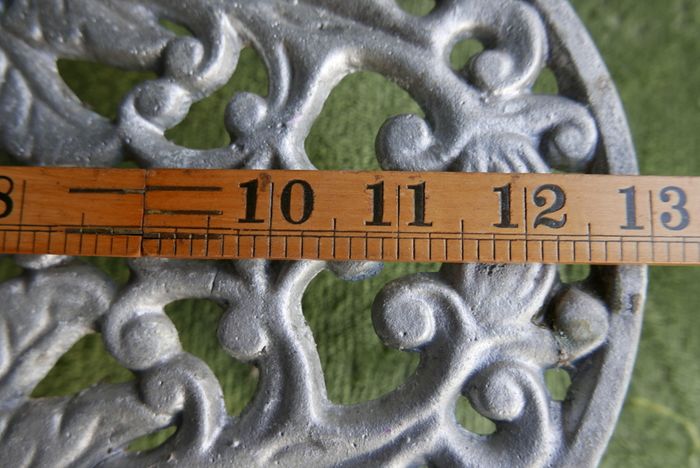 Vintage oval aluminum trivet French Vintage ByIsa
