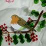 glass christmas robin candle set Image 5