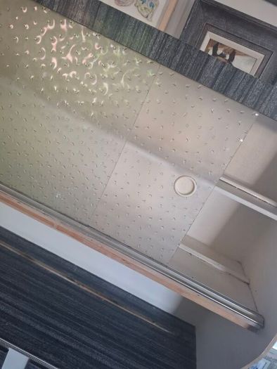mid century grey formica cupboard
