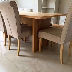 Swedish wooden table 160 and bench plus 2 extender
