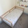 Pine bed frame and mattress Image 2