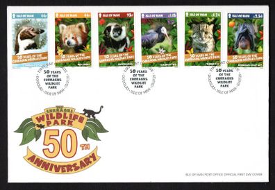 2015 Isle of Man 50th Anniversary of the Curraghs Wildlife Park Commemorative Stamps First Day Cover (FDC)