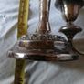 a matching pair of traditional three light candlelabras silver plated Image 2
