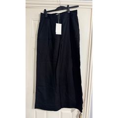 COS Linen Blend Wide Leg Trousers