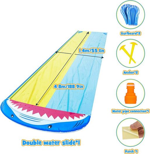 Water Slide Mat Kids Summer Garden Water Toy