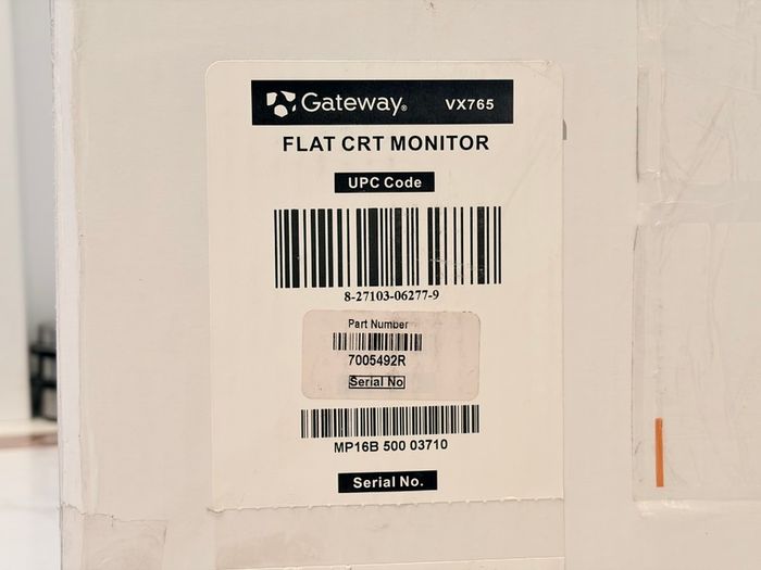 Gateway VX765 | 17" CRT Monitor | New In Box