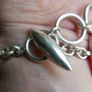 Vintage Sterling Silver 925 Carnelian Link Bracelet with Toggle Clasp L-8,5"  51,28g Image 6