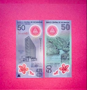 Nicaragua  50 Cordobas  2011 ( Uncirculated ) Commemorative  Issue Polymer / Plastic.