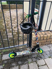 scooter and helmet
