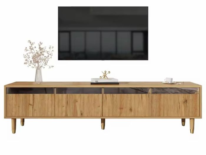 Premium 178cm TV Cabinet  Wood Effect Finish with Ample Storage