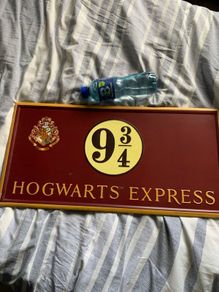 Harry Potter Hogwarts Express metal sign.