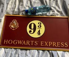 Harry Potter Hogwarts Express metal sign.