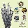 FREE SHIPPING 23 PCS Set Paintbrush, Professional Assorted Shape Soft Hair Bristle Art Brushes, All Purpose Artist Paint Brushes for Premium Adult Detail, Gouache, Acrylic, Oil Painting or Beginner Image 6