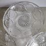 Set Of 3 - 6.5  Inches Shallow Vintage Bohemia Hand Cut Lead Crystal 24% Au Plomb Czechoslovakia Dish Bowl Image 4