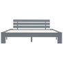 Bed Frame Grey Solid Pine Wood 180x200 cm 6FT Super King Image 3