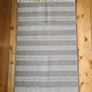 100% wool Grey Striped Woven Rug  Boho Minimalist Home Decor Image 5