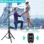 1.7 Meter/67 inch Phone Tripod Stand & Bluetooth Selfie Stick Tripod, Cellphone Tripod with Bluetooth Remote, Compatible with iPhone 14/13/12/12 pro/11/11pro/8/7 (FREE POSTAGE) Image 2