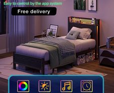Single Bed with Charging Station