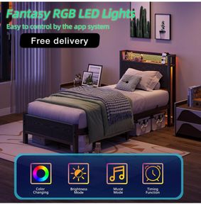 Single Bed with Charging Station
